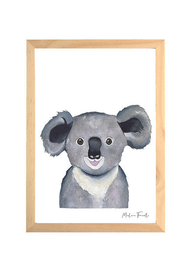 Aquarelle en cadre bébé koala - Marlène Fancelli Art