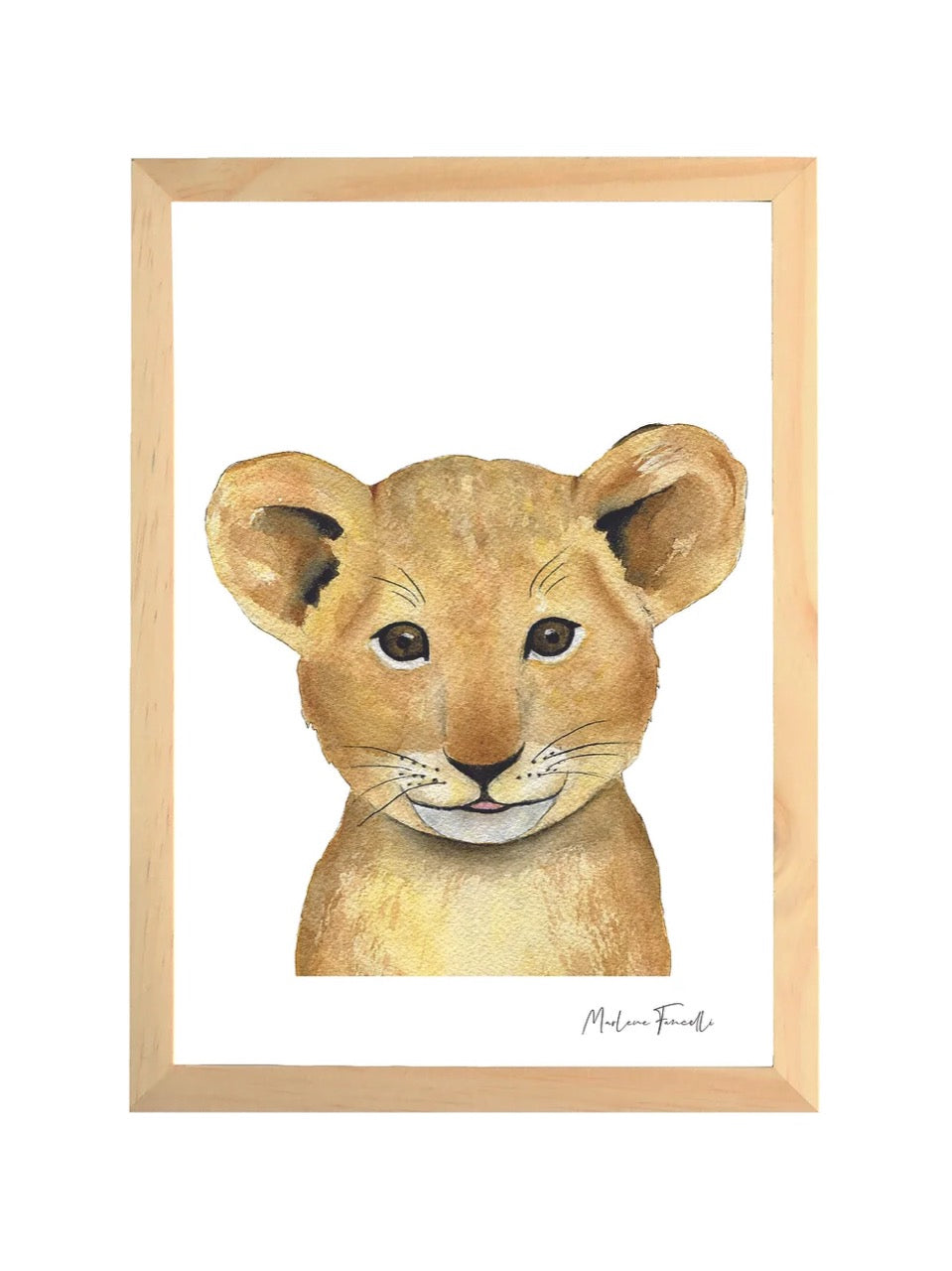 Aquarelle en cadre Charlie le tigre - Marlène Fancelli Art