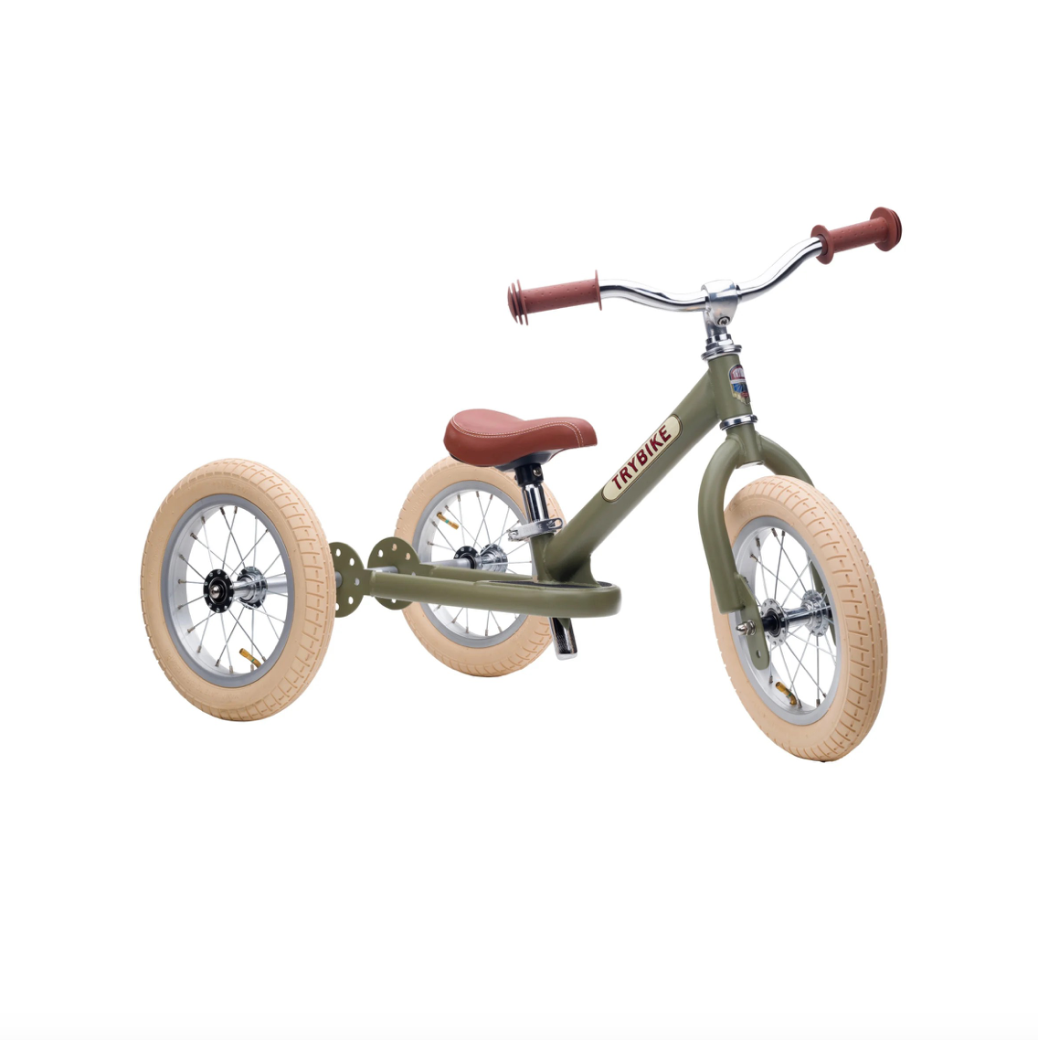 Trybike Draisienne évolutive 2 en 1 enfant 1-6 ans – Version tricycle 3 roues – Vert