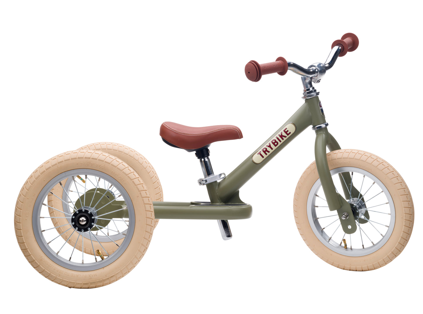 Trybike Draisienne évolutive 2 en 1 enfant 1-6 ans – Version tricycle 3 roues – Vert