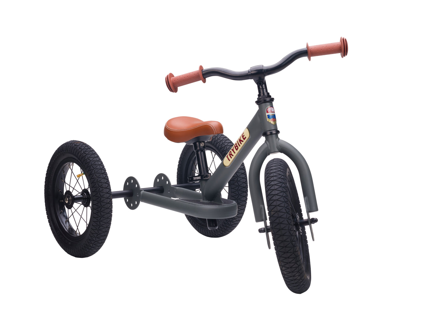 Trybike Draisienne évolutive 2 en 1 enfant 1-6 ans – Version tricycle 3 roues – Anthracite