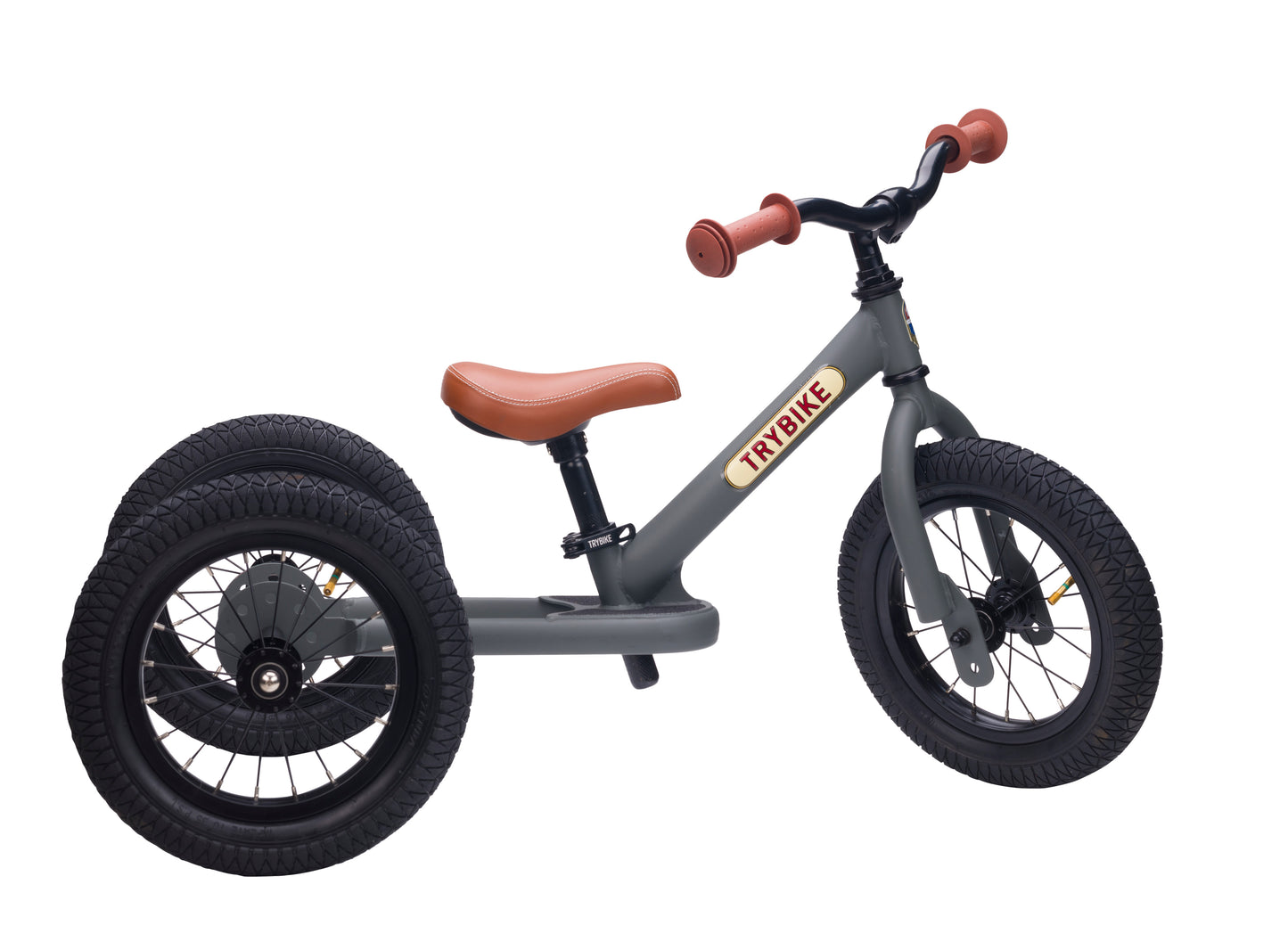 Trybike Draisienne évolutive 2 en 1 enfant 1-6 ans – Version tricycle 3 roues – Anthracite