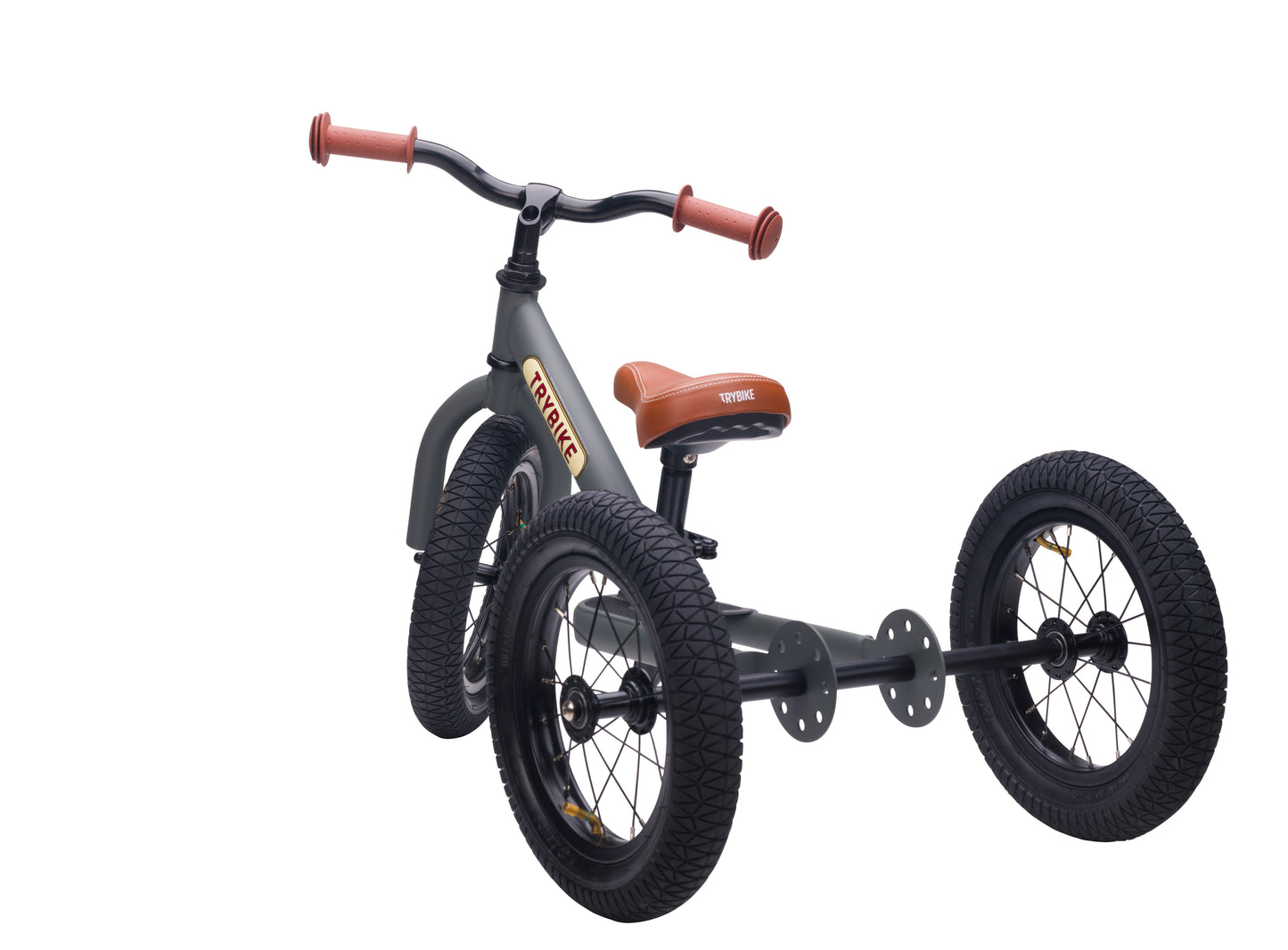Trybike Draisienne évolutive 2 en 1 enfant 1-6 ans – Version tricycle 3 roues – Anthracite