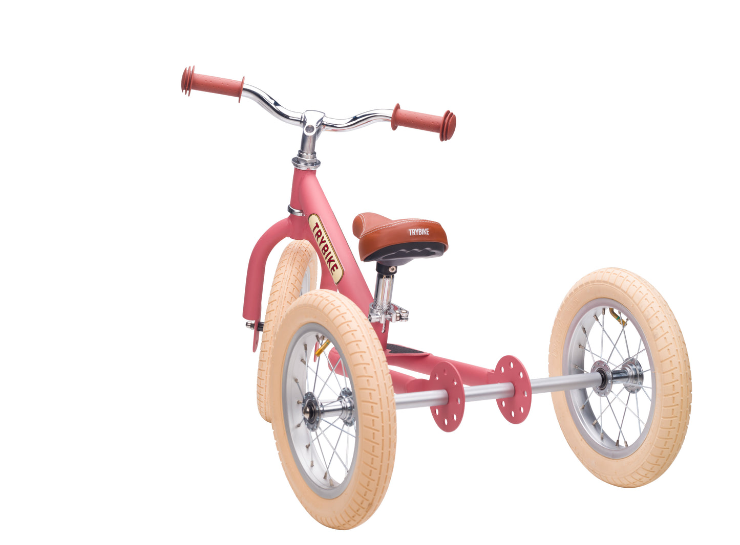 Trybike Draisienne évolutive 2 en 1 enfant 1-6 ans – Version tricycle 3 roues – Rose